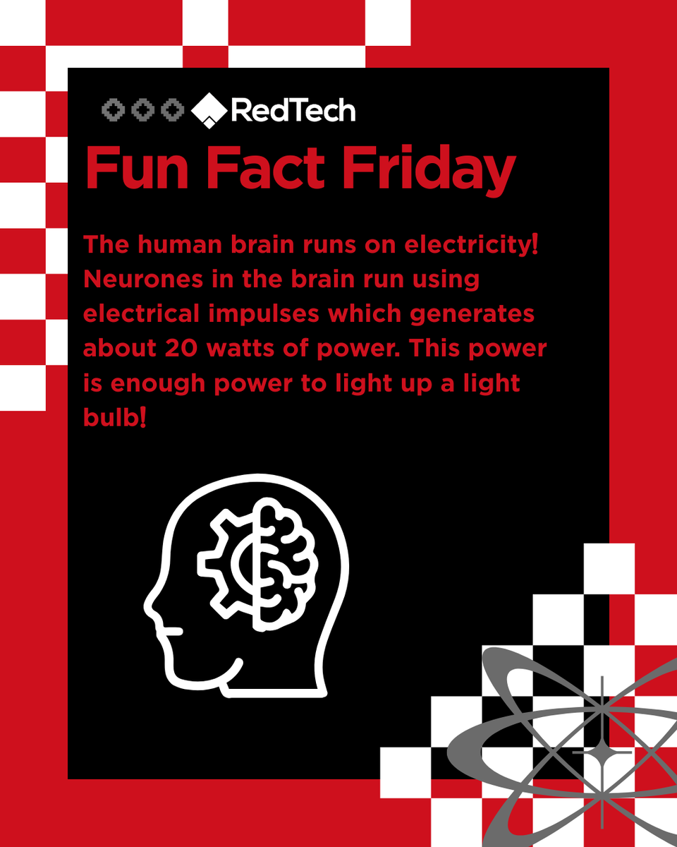 Neurones in the brain communicate using electrical signals called action potential. This produces enough electrical impulses to power a lightbulb!

Follow along for more fun facts!

#electricity #brain #neuroscience