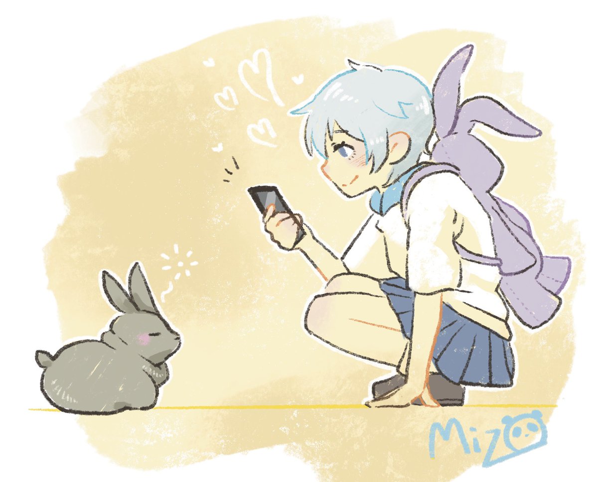 昨日の説明会の時のうさぎだ！！！！ めちゃかわFAありがとです🐼🫶🐰