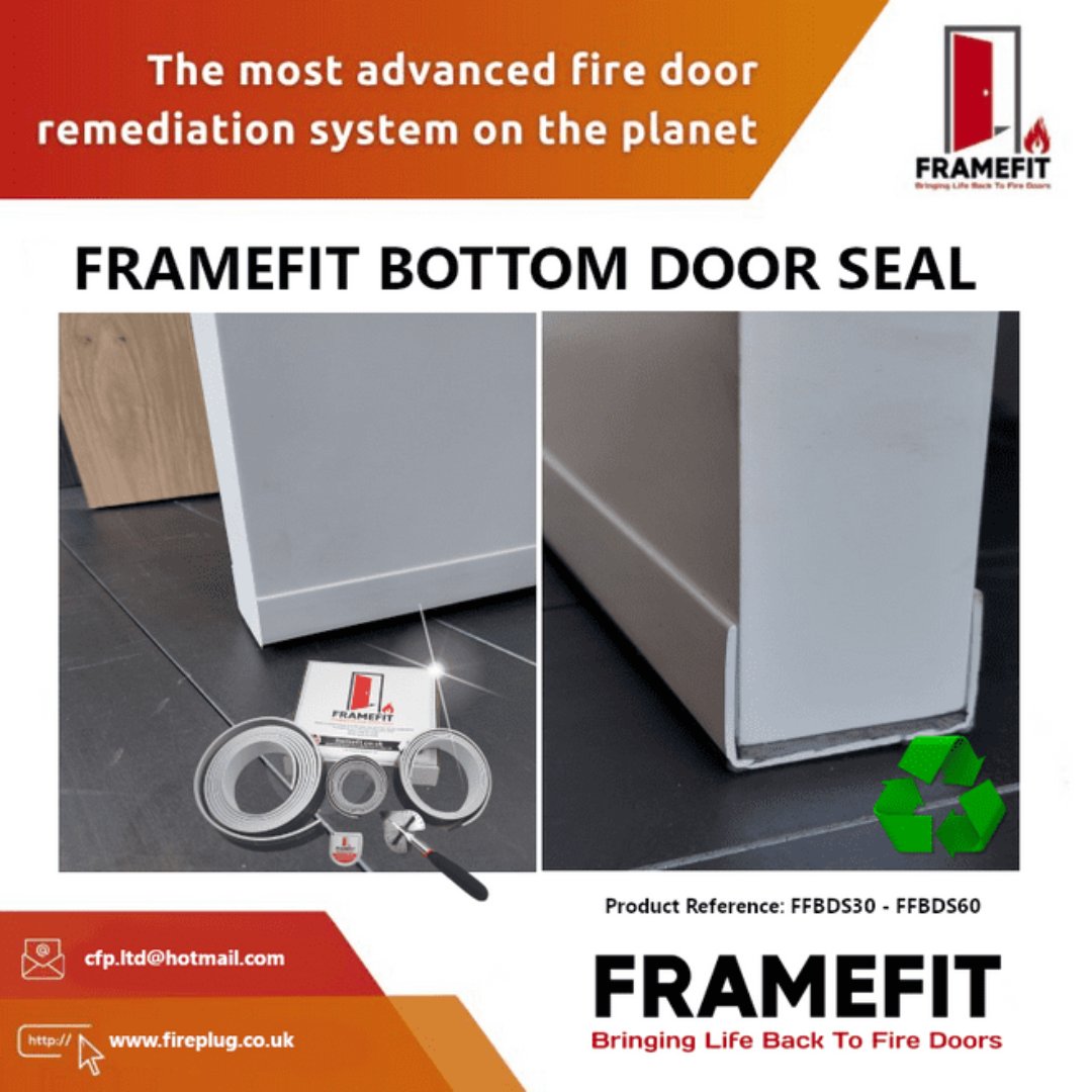 FrameFit Bottom Door Seal-your solution for a compliant, secure door fit. 

fireplug.co.uk/framefit-botto…