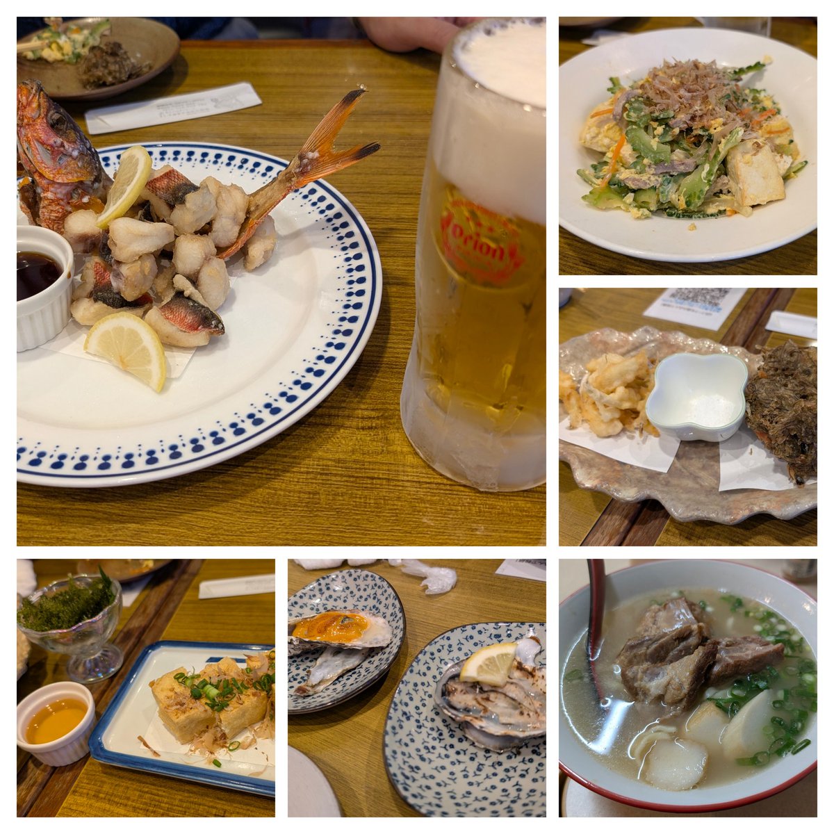 urayan19's tweet image. 沖縄料理を楽しみました😋
飲み過ぎてもうヘロヘロですね～🍻
