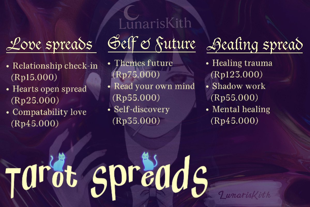 Itsphasemoon's tweet image. Hello, I’m LunarisKith. 🌜✨
​Aku hadir sebagai ruang teduh untukmu yang sedang menghadapi kebisingan batin. Melalui tarot dan penerawangan, aku membantumu mengurai benang kusut di kepala dan memahami pola agar lebih selaras.
​Contact 💌
Tele: (link on bio)
IG: @/lunariskith