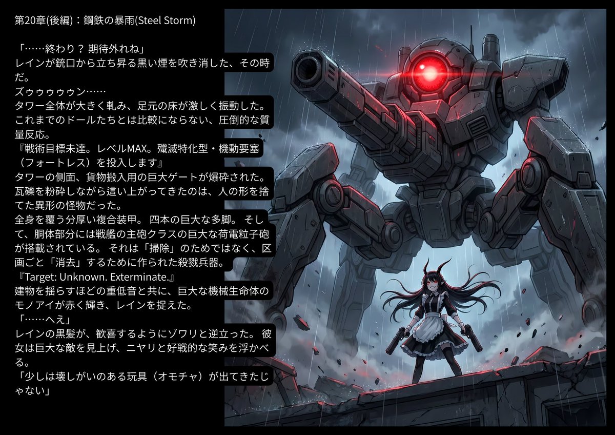 CrossSacri's tweet photo. 【短編小説：新章開幕(18章～21章)】
『Fall down』レイン https://t.co/4QKbTc11Am