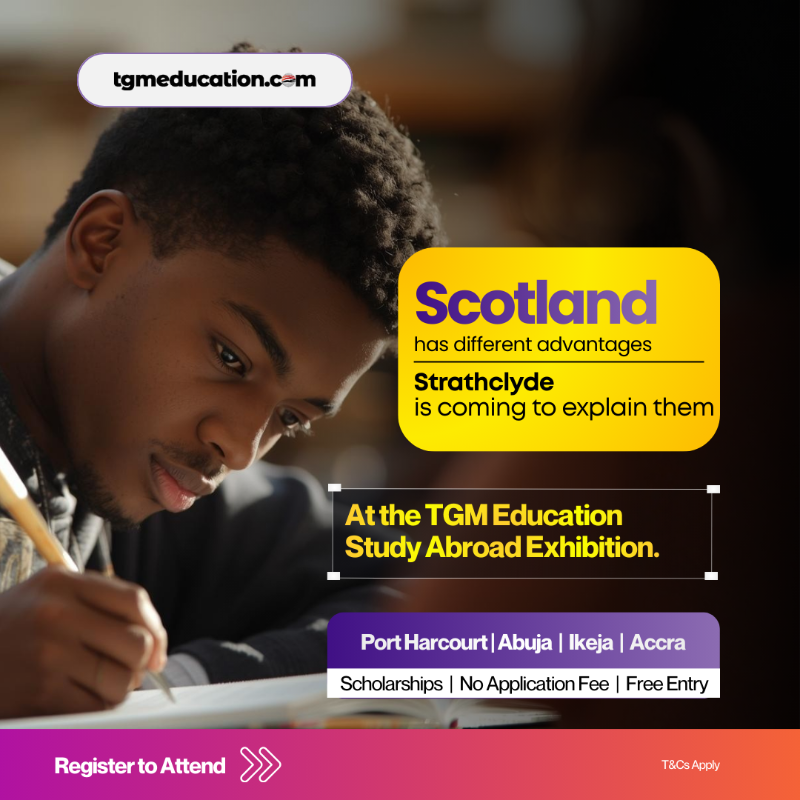 TGmarchnata's tweet photo. Studying in Scotland comes with advantages most Nigerians don’t understand.
The University of Strathclyde is coming to explain what’s different and why it matters.

Attend the TGM Study Abroad Exhibition and unlock tuition discounts, scholarships and even on-the-spot offers.
