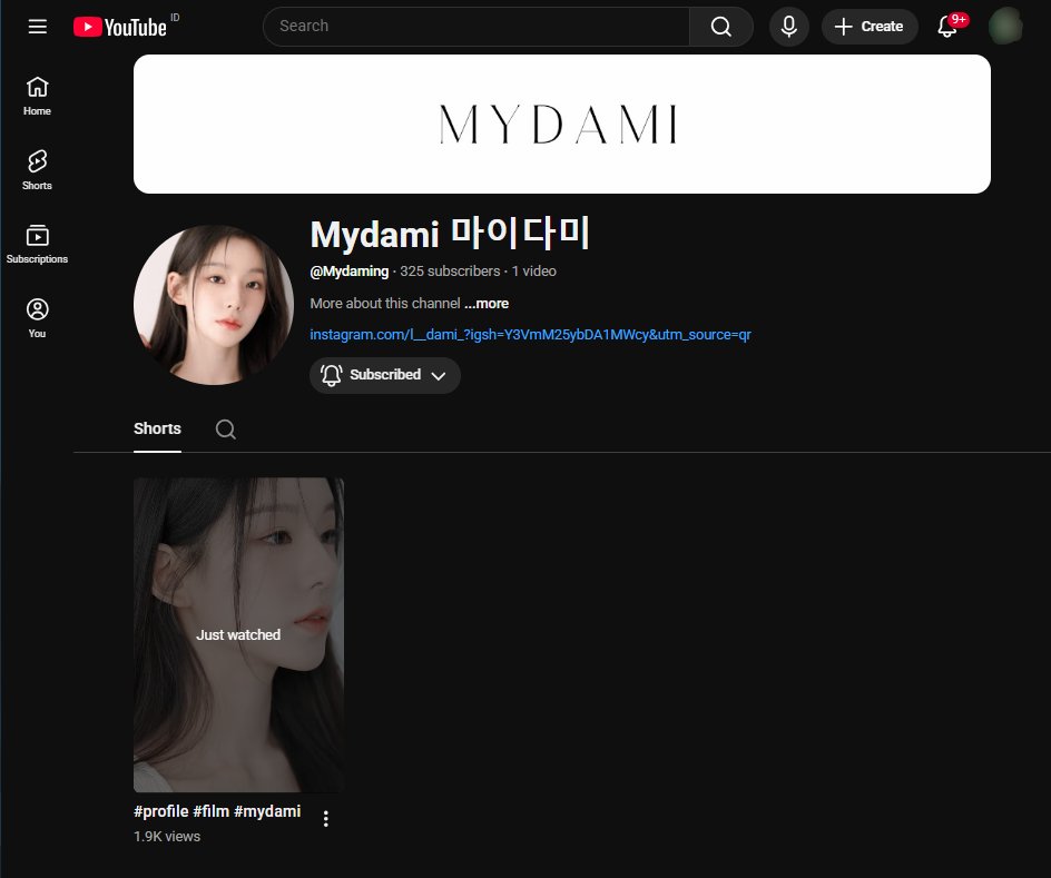 [UPDATE]

Soodam officially open her Youtube channel!!!
Let's subscribe her 🫶

>> youtube.com/@Mydaming 

#SOODAM #수담