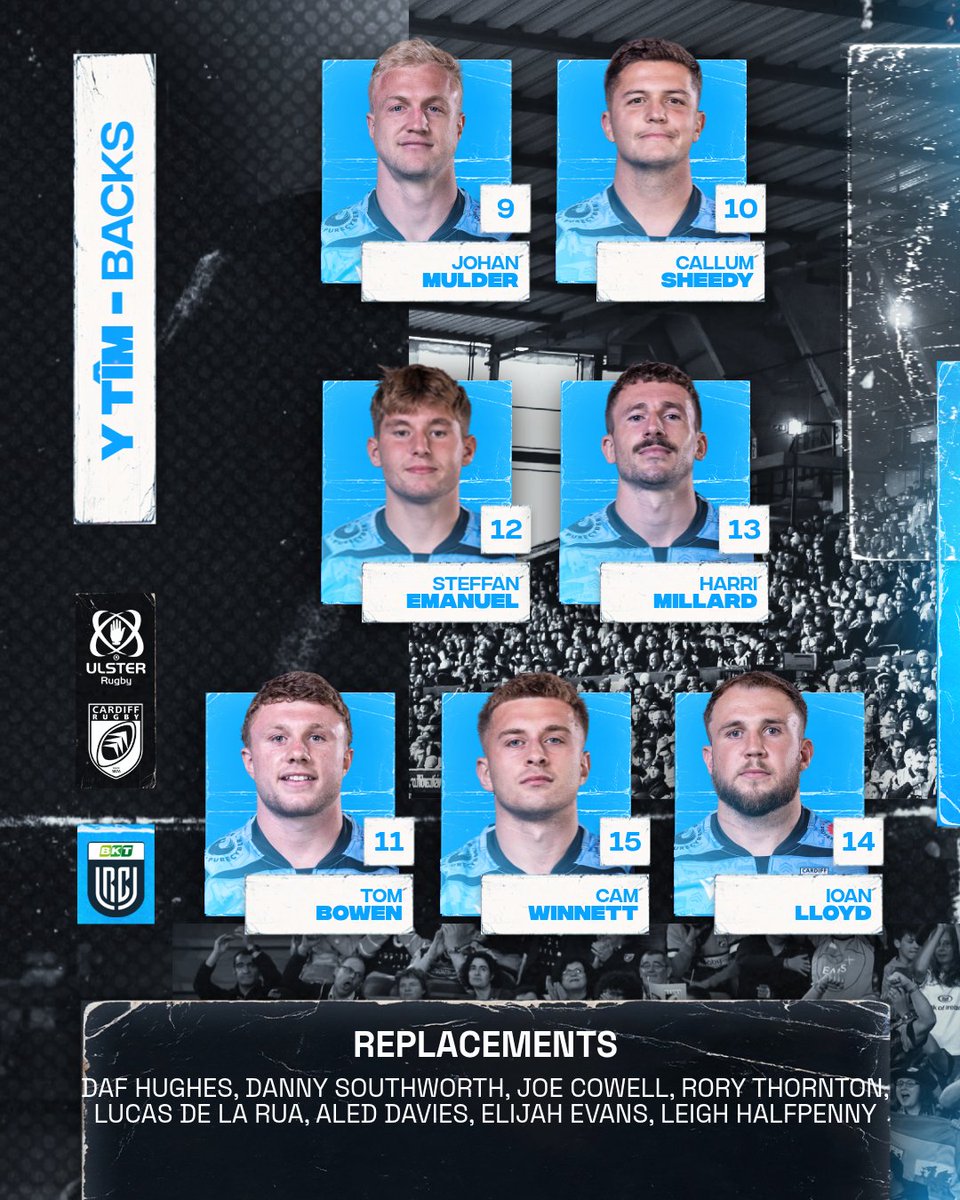Cardiff_Rugby's tweet photo. Y TÎM | THE LINE-UP

9⃣ changes
🔚 Last fixture of the block
🔙 Halfpenny returns to Ravenhill 17 years after making his debut there

🔗https://t.co/p9mQnAzFzj https://t.co/t2a3ZNl7QF