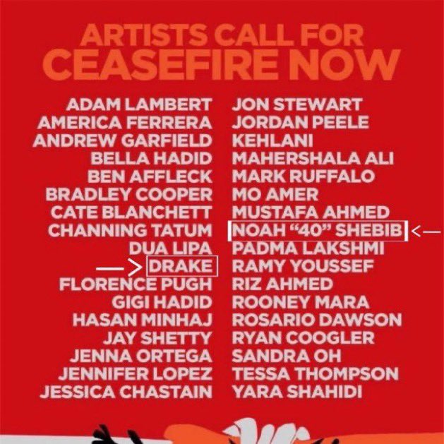 sofarviews's tweet image. Drake is the ONLY rapper who supported Palestine and abortion rights, he’s the exact opposite of a MAGA.

His fans only care about music, not only Drake’s, but they keep being attacked by scumbags like you @6lim6atan who call them MAGA with no reason or evidence.