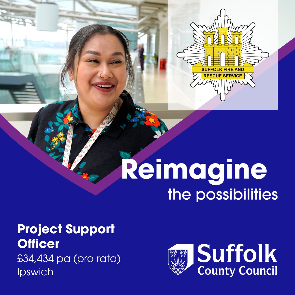 SJDirect's tweet photo. Project Support Officer
@suffolkcc, Ipswich, Suffolk IP1 2BX
£34,434 pa, F/T, Permanent
To apply, visit: https://t.co/r3pP15Mq2J
#ProjectSupport #projectmanagement #projectjobs #projectmanagementjobs #CouncilJobs #ipswich #SuffolkJobs #IpswichJobs #suffolkjobsdirect https://t.co/3umZwadDNy