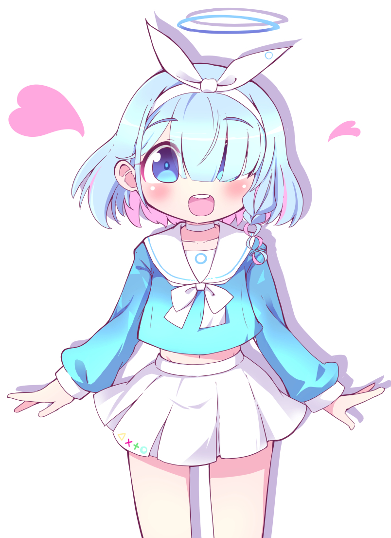 アロナ(ブルアカ) 「アロナちゃんありがとう～というわけで塗りました。こんごともよろしくねぇアロナちゃ」|Geo＠FANBOXはじめましたのイラスト