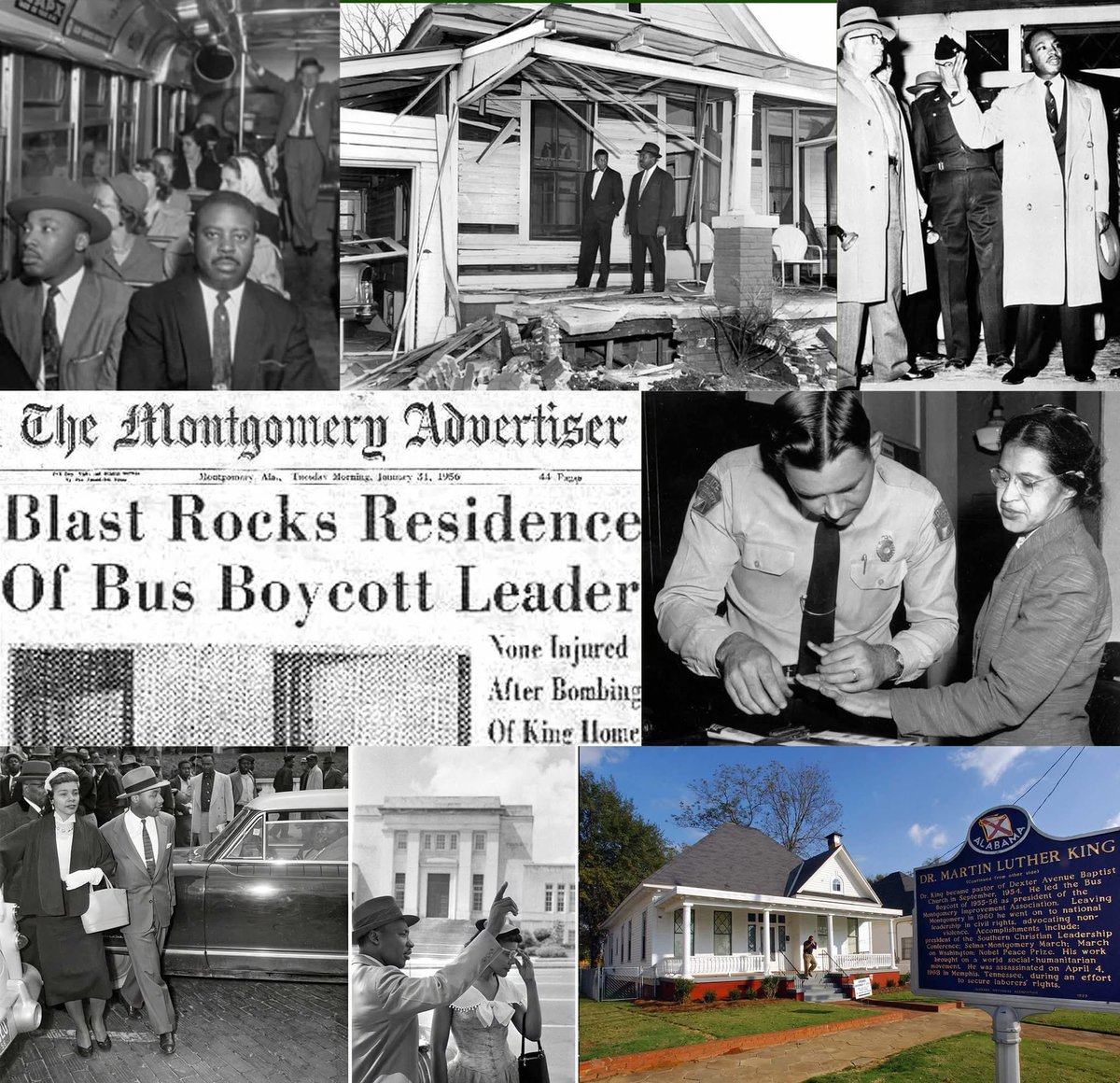 wcchen's tweet image. 70 years ago today on 30 Jan 1956, during the Montgomery, Alabama bus boycott, 27 year-old Martin Luther King Jr.’s home was badly damaged by a bomb planted with murderous intent by a segregationist terrorist. Lest we forget. #MLK #MartinLutherKing
history.com/this-day-in-hi…