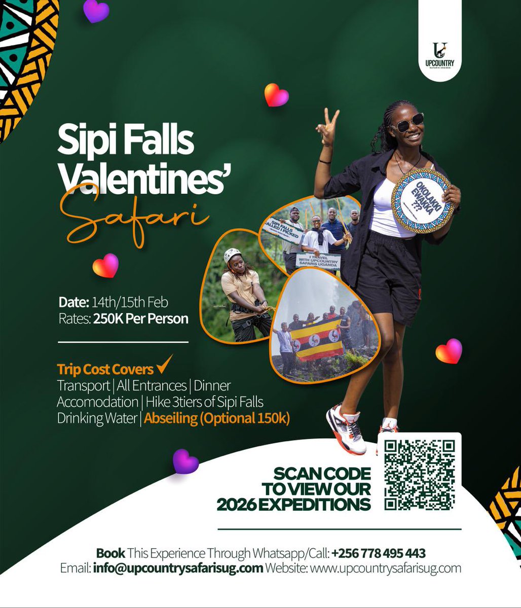 MukFinest's tweet image. Your sorted this valentines 
  Come through to Sipi falls valentines safari