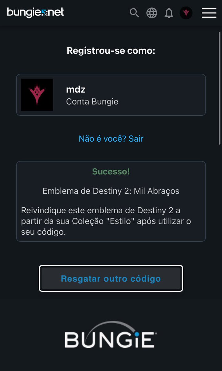 mdzgod's tweet photo. Feliz por ter conseguido esse lindo emblema ajudando na grande campanha do grande streamer @oEversonBr! 
Não é fácil pra nós BRs competir com os gringos, mas sempre traz uma forma mais justa pra termos grandes chances de conseguirmos também.

@Bungie @BungieLove @Bungie_BR https://t.co/X2t2fDKXXn