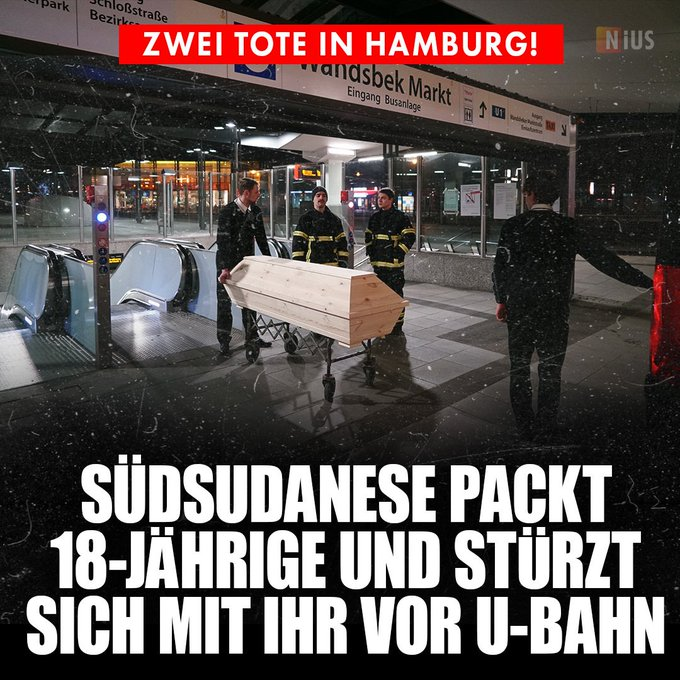 Wieder Ergebnis des linken Migrationswahns. Eine junge Frau, die mit 18 erst am Anfang ihres Lebens war. Zurück bleibt eine weitere zerstörte Familie und ein traumatisierter Bahnfahrer. Morgen ist wieder alles vergessen und es geht weiter gegen rechts. Es ist so irre.