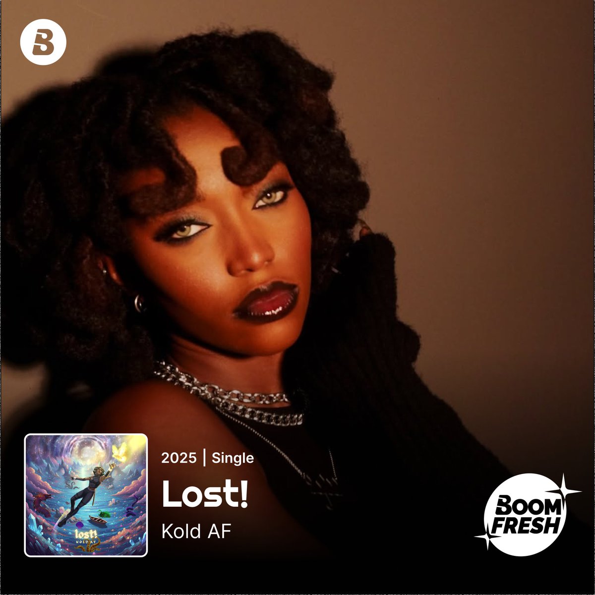 BoomplayNigeria's tweet photo. Letting this one slide would be a crime. ๐ถ๐ฅ
โLost!โ by @sheiskold is out now, and she sounds really good.
Stop listening to the same 5 songs. This one belongs in rotation.
๐งPress play on #BoomPlay|
โถ๏ธ๐ https://t.co/YWOYhsx07e
#KoldAF #Lost! #BoomFresh #NewMusic https://t.co/u3QncYV0X8