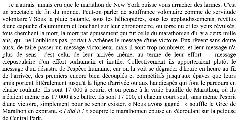pheacienne's tweet photo. @pierrevalentin On pense à la stupeur de Baudrillard découvrant le marathon du New York.👇 https://t.co/Yh2KFKxTeg