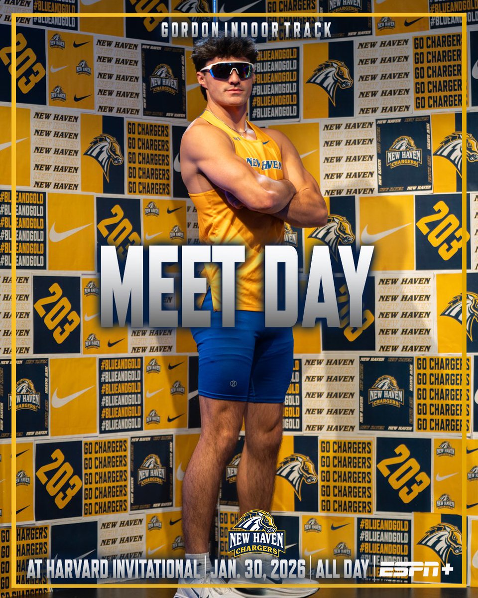 𝐈𝐓'𝐒 𝐌𝐄𝐄𝐓 𝐃𝐀𝐘!

Chargers are heading to MA this morning and ready to compete at the Harvard Invitational!

🆚 Harvard Invitational
🏟️ Gordon Indoor Track  
📍 Cambridge, MA
🕛 ALL DAY
🎥 ESPN +

#BlueAndGold