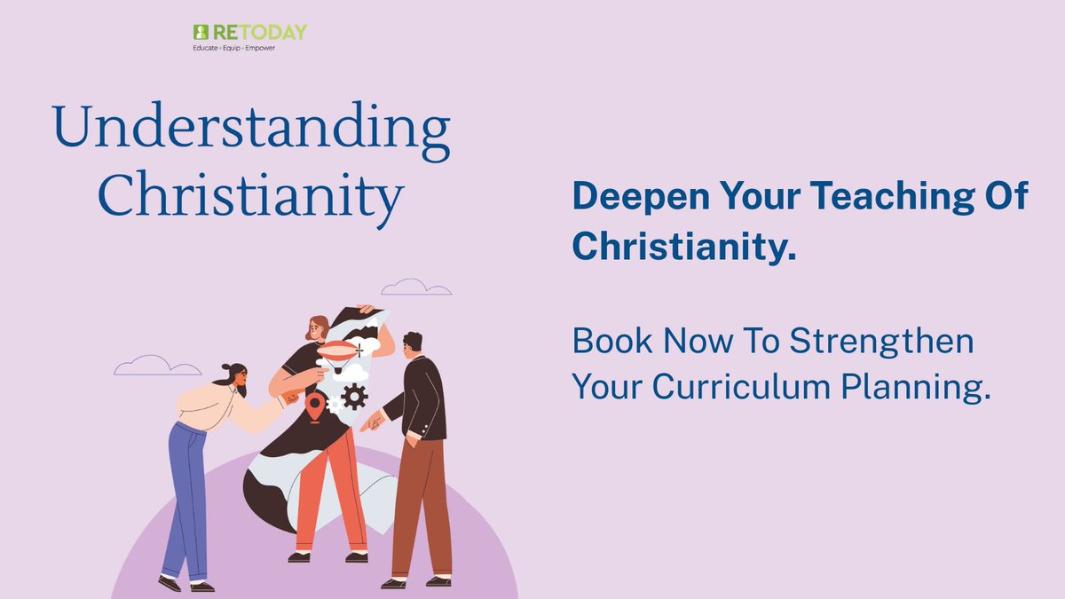 RE_Today's tweet image. Professional Learning CPD – 5 February 2026

Primary RE teachers join us for a practical and insightful session focused on Understanding Christianity in the primary classroom. 🌟

👉 Find out more: reteachingresources.co.uk/product/unders…
#TeachRE #PrimaryRE #UnderstandingChristianity #REteachers