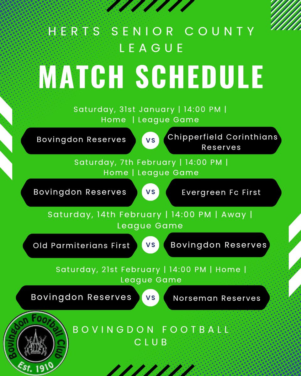 Bovingdon Reserves tweet media