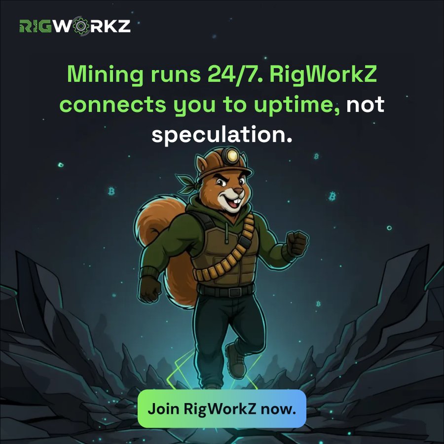 While others chase candles,
we’re building machines that never sleep. ⛏️⚡

Uptime over hype. Infrastructure over noise.

👉 Pull up to the RigWorkZ Telegram- t.me/rigowrkz