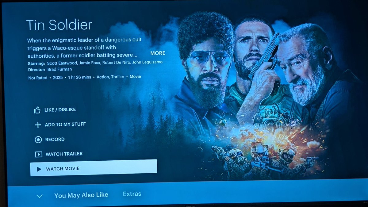 Joey_Buffet's tweet photo. Why does @iamjamiefoxx look like @RobertDowneyJr in this new @hulu movie #TinSoldier? https://t.co/psqrErPjAd