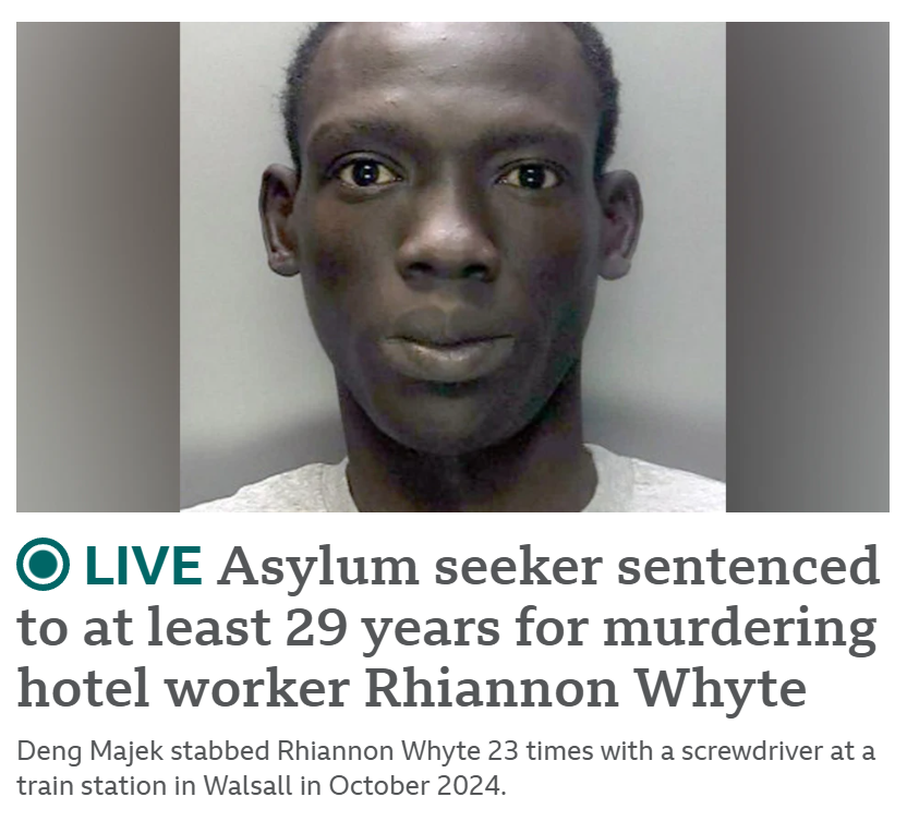 MavenPolitic's tweet image. Cost of Deng Majek's illegal arrival in the UK:

- Border force interception: £2,750
- Three months in a hotel: £13,500
- Murder investigation and prosecution: £600,000
- Court proceedings and legal defence: £100,000
- Cost of 29y imprisonment: £1,572,786

Total cost: £2,289,036