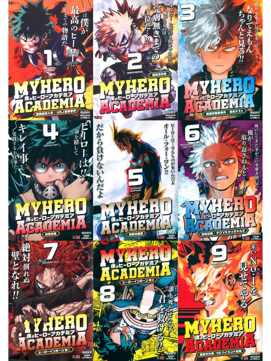 僕のヒーローアカデミア 集英社 リミックス版 現在1～9巻が発売中です