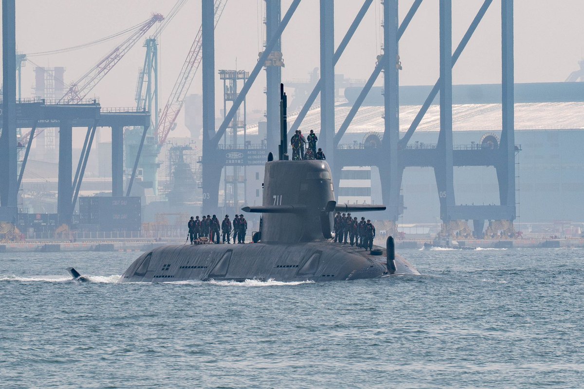 #Taiwan’s🇹🇼 1st indigenous defense submarine, the Hai Kun (Narwhal), starts initial submerged tests, marking a key milestone in boosting defensive capabilities built at home. We are committed to bolstering our self-defense &amp; to maintaining #TaiwanStrait peace &amp; stability.(📷MNA)