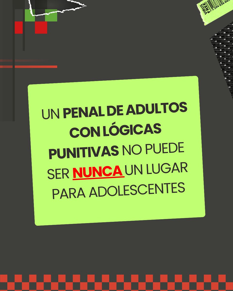 ANDHES_org's tweet photo. 🚨 Desde la Mesa No a la Baja de la Edad de Punibilidad en #Tucumán manifestamos nuestra profunda preocupación ante la decisión del Gobierno provincial de crear un pabellón para adolescentes en el Complejo Penitenciario de Benjamín Paz. https://t.co/atRmnZAf45