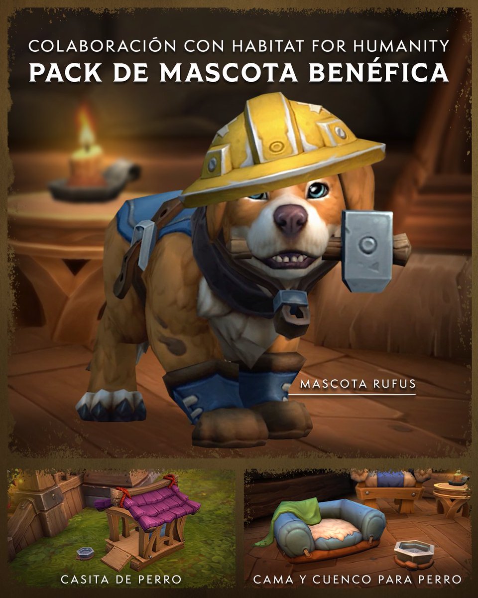 ¡Colaboramos con Habitat for Humanity para lanzar el nuevo pack de mascota benéfica!

¡Trae a Rufus a tu patio de WoW moderno y llévatelo de aventuras en Classic!