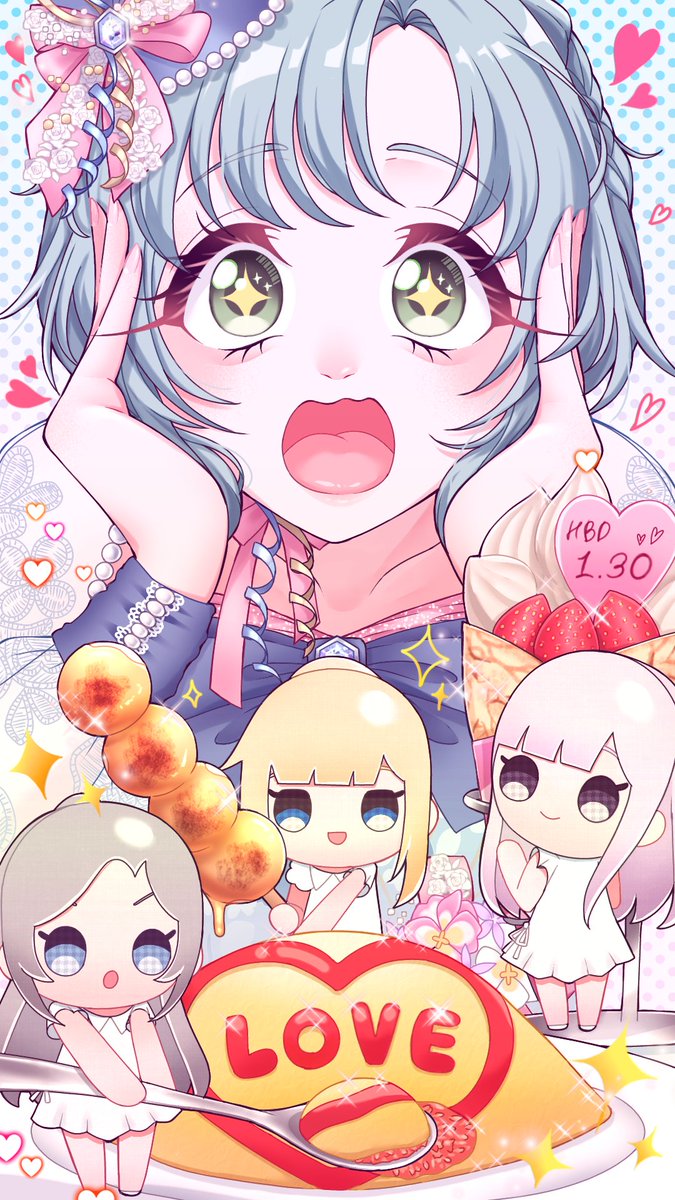 「いっぱい、いっぱい召し上がれ」
 #d4dj_fanillust  #花巻乙和生誕祭2026