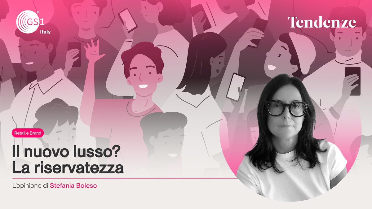 ll nuovo lusso? La riservatezza 🔒
Nell'era dell’iperconnessione cresce la #JOMO: il piacere di vivere, senza documentare tutto. Meno visibilità, più valore ed esperienze esclusive.
Su #Tendenze trovi l'opinione di <a href="/stefaniaboleso/">Stefania Boleso</a> 👉🏼 tinyurl.com/y7puxsx2
#GS1Italy