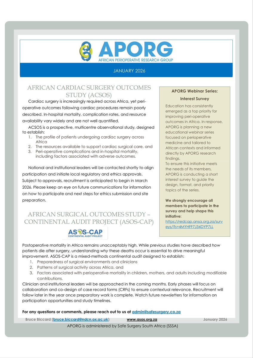 APORG (African Perioperative Research Group) tweet media