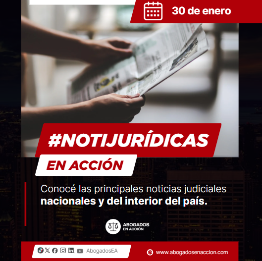 🔴 #NotiJurídicasEnAcción🔴 🗞️ Noticias del 30 de enero de 2026 🔽

🔻 *NACIONALES* 🔻 
*Clarín* - Maniobras con el dólar barato: allanaron agencias de cambio vinculadas a Elías Piccirillo y Sur Finanzas
📎 acortar.link/yX4t0a 

*Infobae* - Sur Finanzas: la Justicia detectó