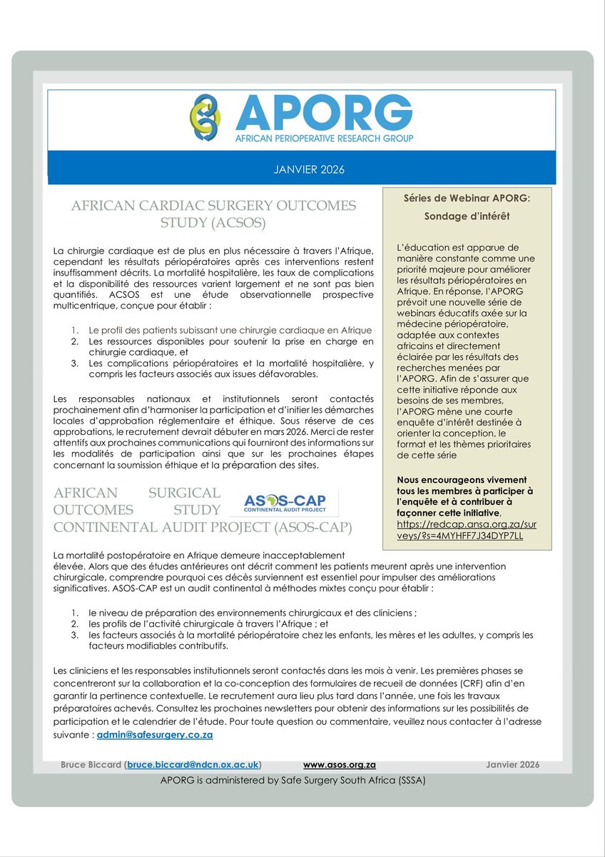 APORG (African Perioperative Research Group) tweet media