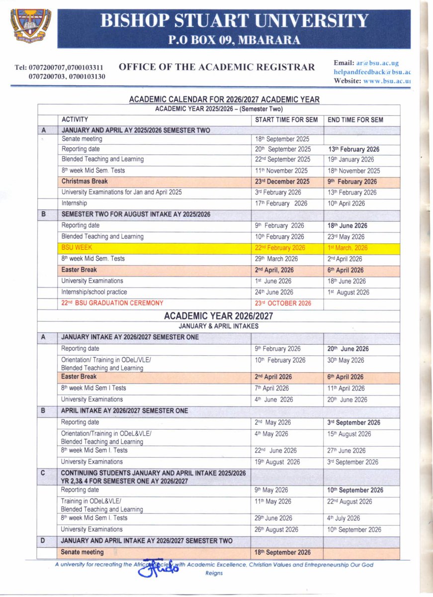 Academic Calendar - 2026/27 Download it here: https://t.co/pu36psqoL3