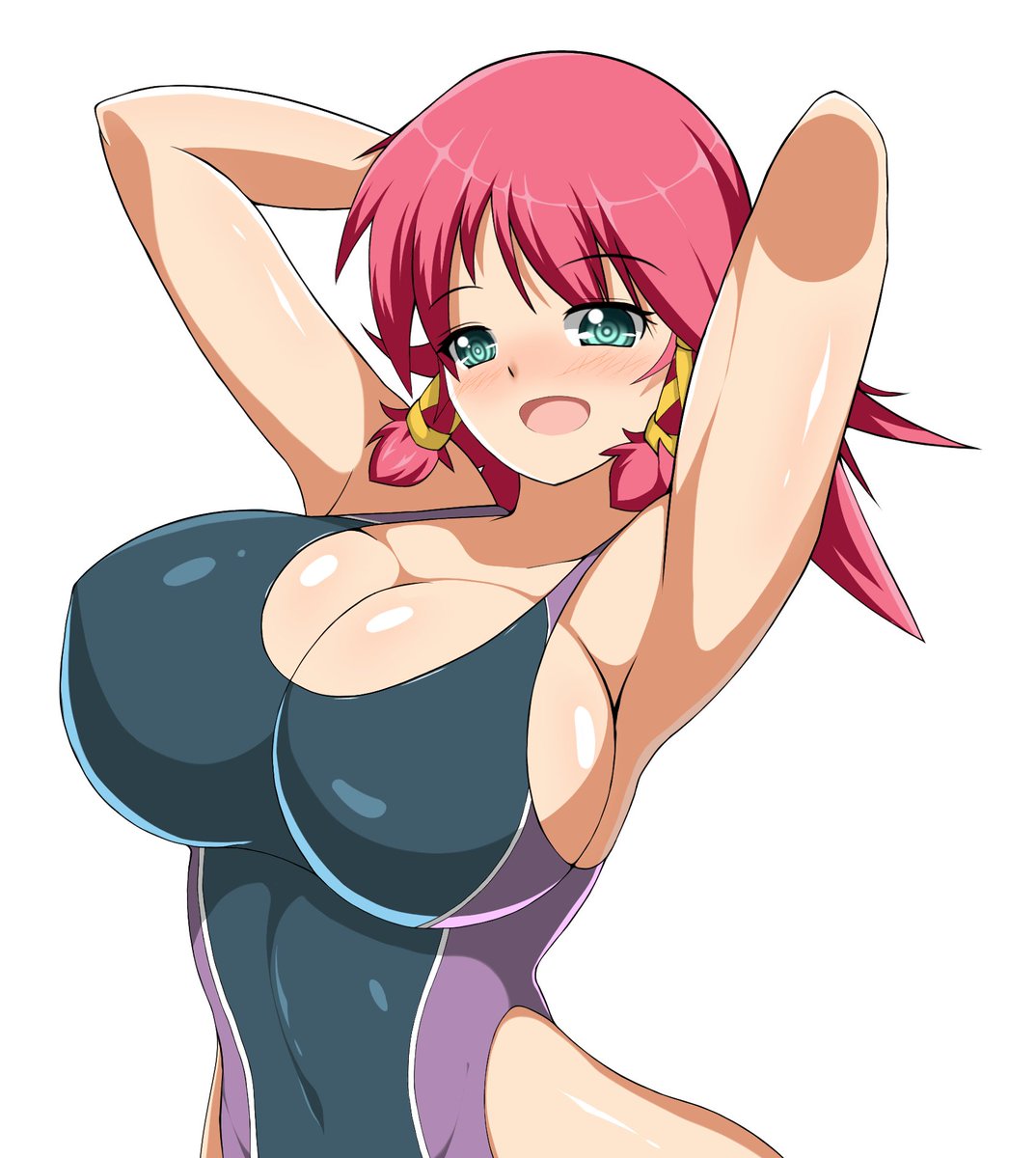 #くそ寒いので水着を貼る
競泳水着をもっとえっちに描けるようになりたい… 