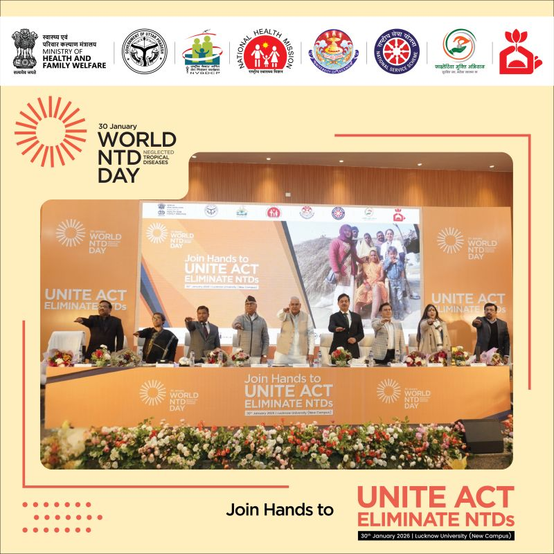 ranpal1234's tweet photo. Happy to share that today on World NTD Day, Public representatives, government officials, civil society organisations and academia came together to fight with the Neglected Tropical Diseases (NTDs) at the 𝐎𝐫𝐢𝐞𝐧𝐭𝐚𝐭𝐢𝐨𝐧 𝐒𝐞𝐬𝐬𝐢𝐨𝐧 held in Lucknow University. #BeatNTDs https://t.co/XWKbWAbvlJ