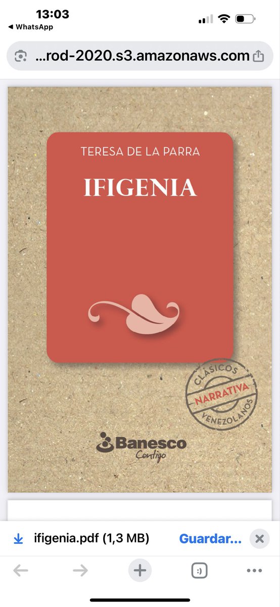 Aquí, la edición de “Ifigenia”, hecha por <a href="/Banesco/">Banesco Banco Universal</a> en edición digital. Al final tiene una nota mía.
banesco-prod-2020.s3.amazonaws.com/wp-content/upl…