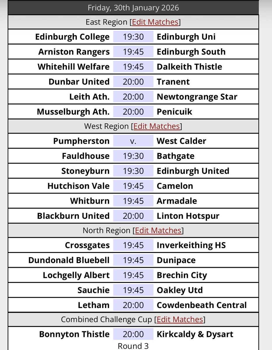 East Of Scotland Football Development League tweet media