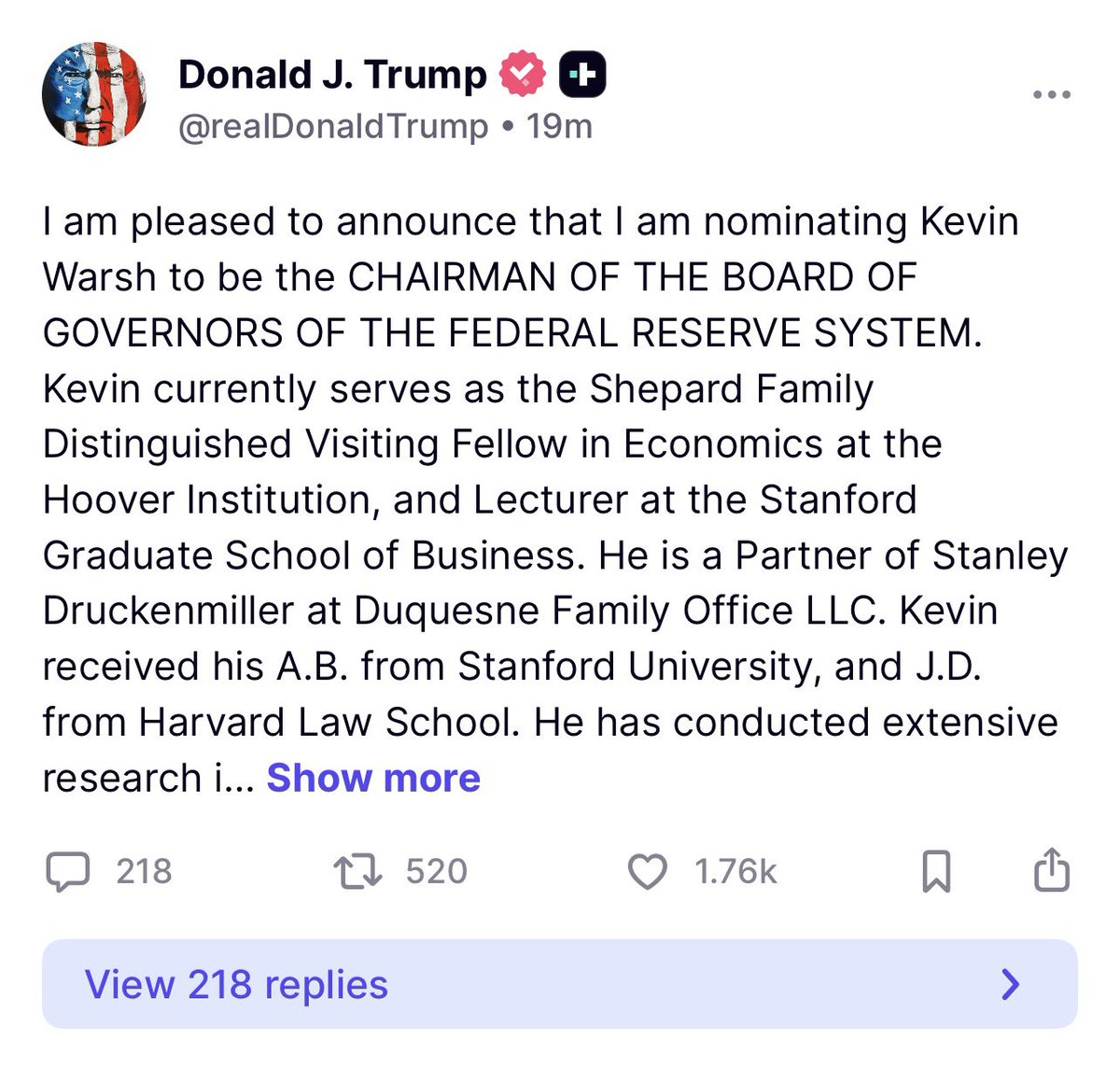 PredictionEdge's tweet image. Prediction markets called this last night…

Congratulations, Kevin Warsh!