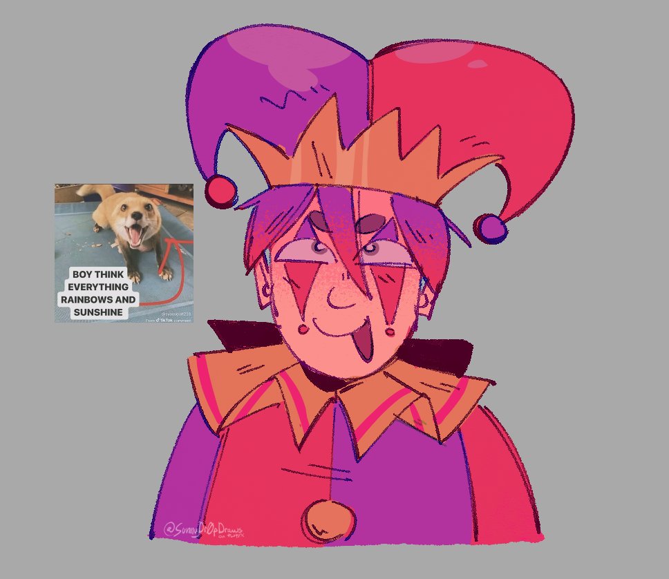 sunnydr0pdraws's tweet image. obligatory hugh morris drawing