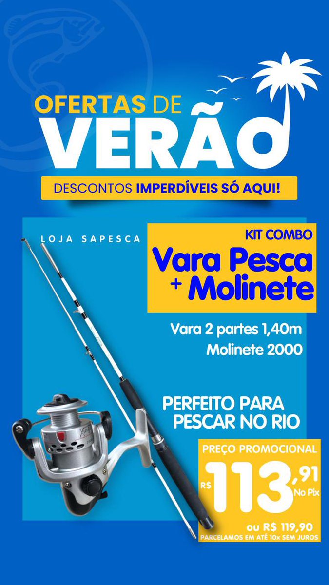 sapesca's tweet photo. ☀️ O verão chegou! Antes de sair de férias, passe na Sapesca e aproveite as promoções imperdíveis de Pesca e Camping! 🎣🏖️

https://t.co/oUH3wix0GT https://t.co/MV3DuqoLlh