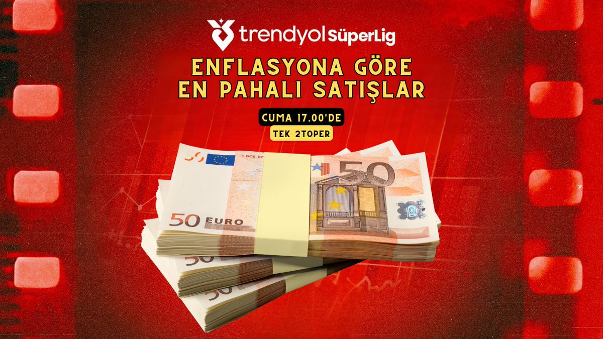 Süper Lig tarihinin enflasyona göre en pahalı satışları kimler?
Öğrenmek için 17.00'de #TekStoper'de buluşalım!
youtube.com/@TekStoper