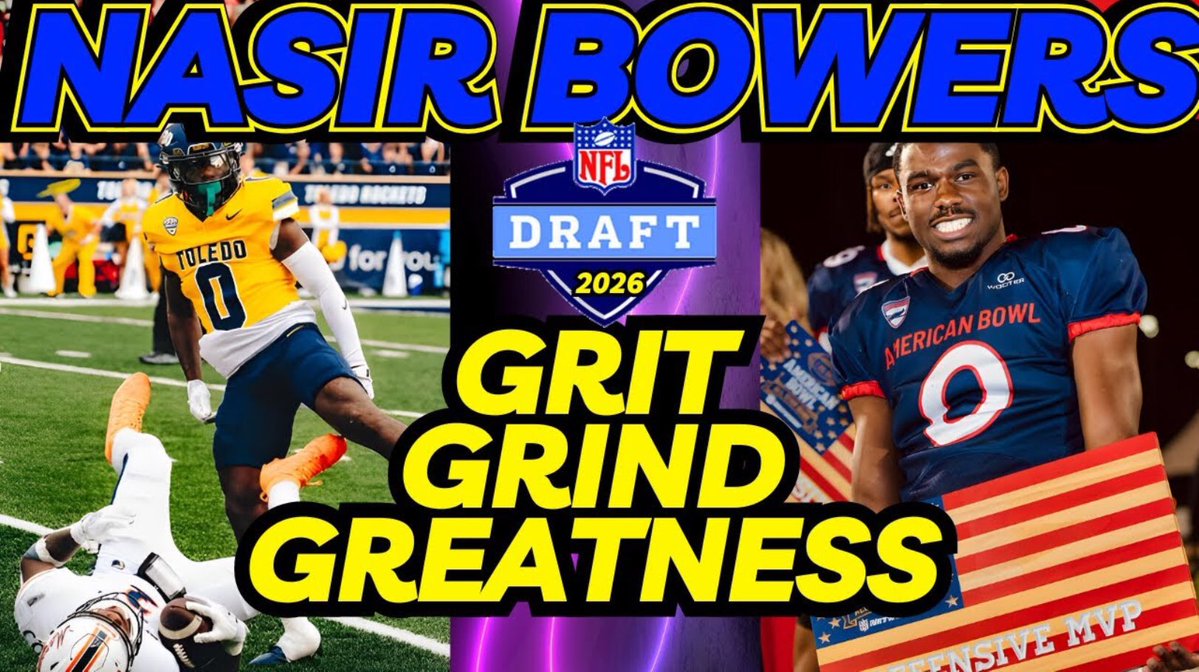 TouchdownDoug's tweet image. Too Small? Nasir Bowers Is a PROBLEM for wide receivers | 2026 NFL DRAFT PROSPECT from Toledo that can do it all!

LINK: youtu.be/upvkwzTT2KQ

@BowersNasir @ToledoFB @TheAmericanBowl #NFLDraft