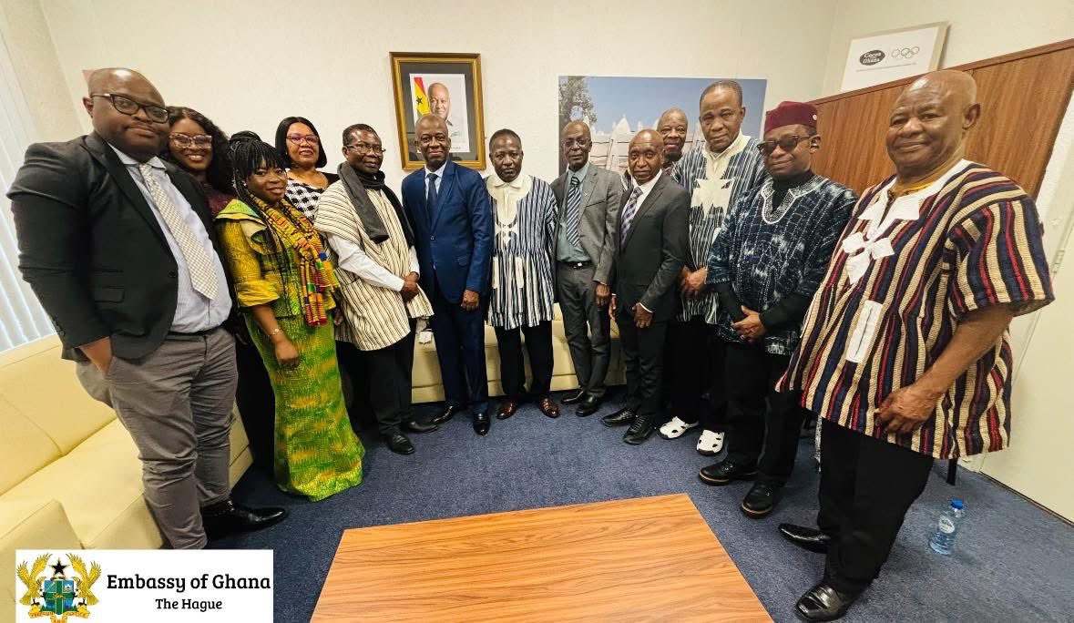 The Volta Citizens Union paid a courtesy call on Ghana’s Ambassador-Designate, H.E. Eddison Mensah Agbenyagah, &amp; Dep. Prof. Emmanuel Netsey-Afedo on 29 Jan. Discussions covered community-led development, diaspora heritage, investment &amp; exchange opportunities, and dual nationality