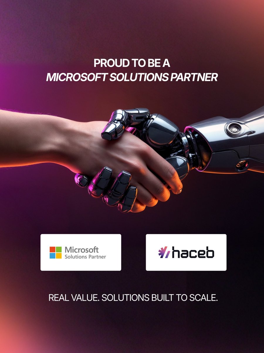 Haceblb's tweet photo. Recognition matters when it’s earned through real work.

Microsoft awards Solutions Partner status based on performance, skilling, and customer success.

Haceb holds two:
Solutions Partner for Business Applications and Modern Work.

👉 https://t.co/9GLqLgkvDt

#MicrosoftPartner https://t.co/1Vo3E3WpKQ