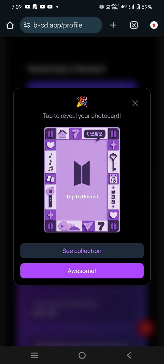 Preh_desimy's tweet image. loved the Boracoded card design @b_cdapp 😍

#btsfa #b3d