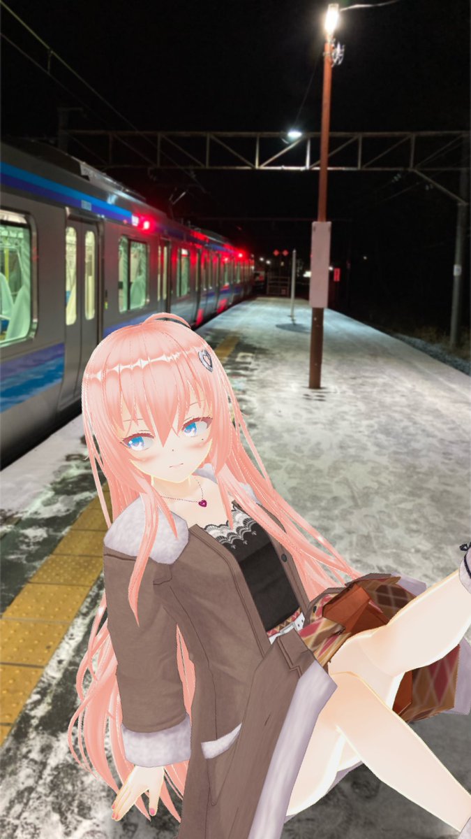 駅のホームが凍結してました❄️❄️

#カスタムキャスト
#CUSTOMCAST