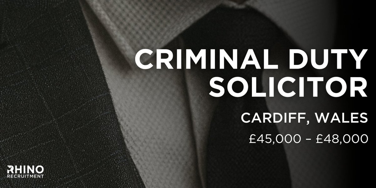 🦏 Looking for a Criminal Duty Solicitor in Cardiff 🦏
💰 Salary £45,000–£48,000

Job Overview
Rhino Recruitment is looking for a skilled Criminal Duty Solicitor to support clients across a wide range of Magistrates Court matters while managing your own caseload and contributing