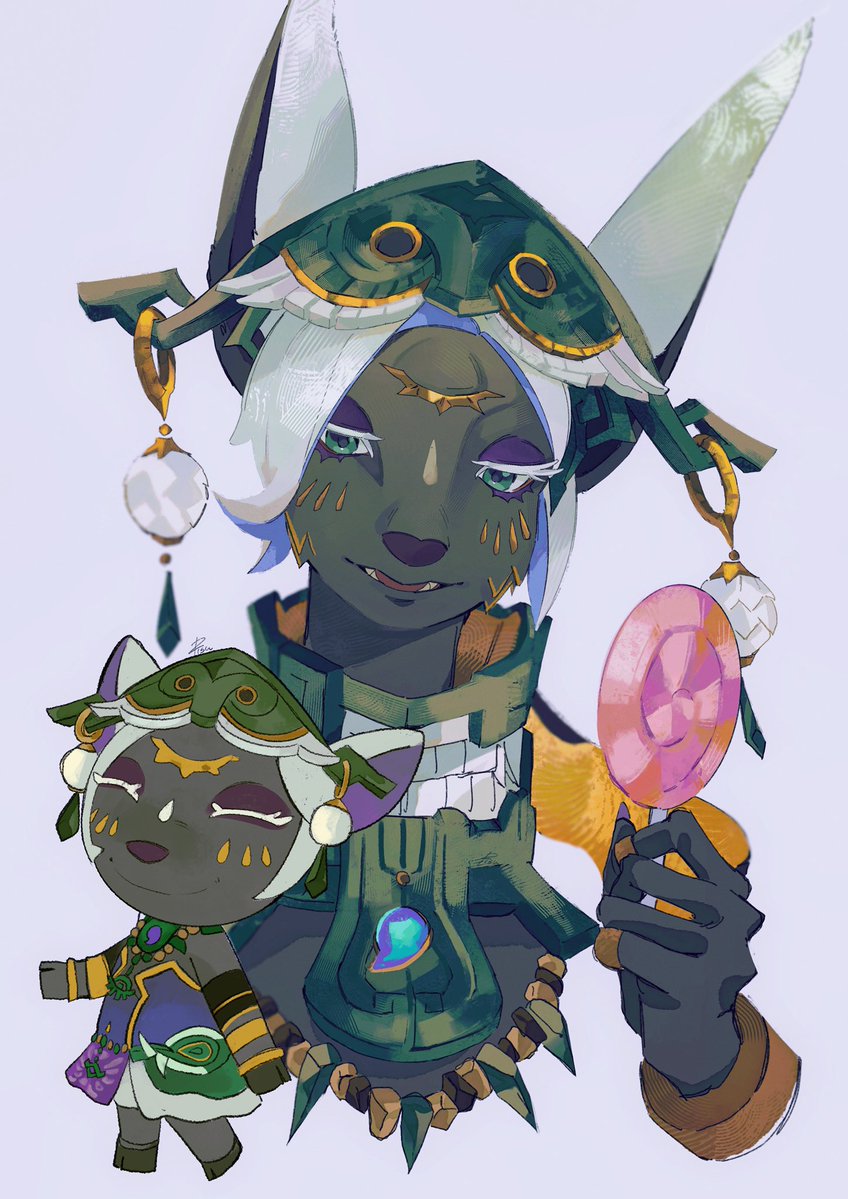 あつ森のミネル様ペロキャン持っててええなという楽描き