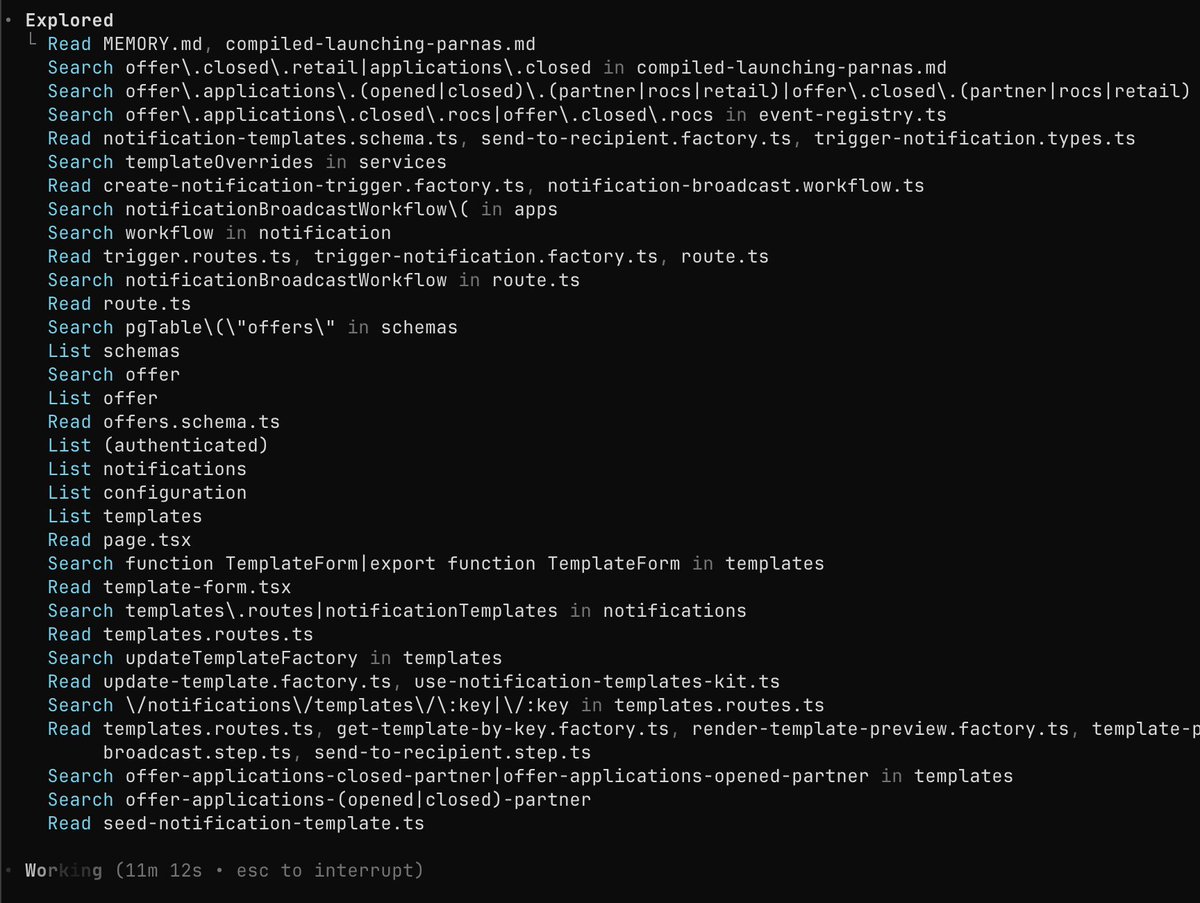 Explored context log